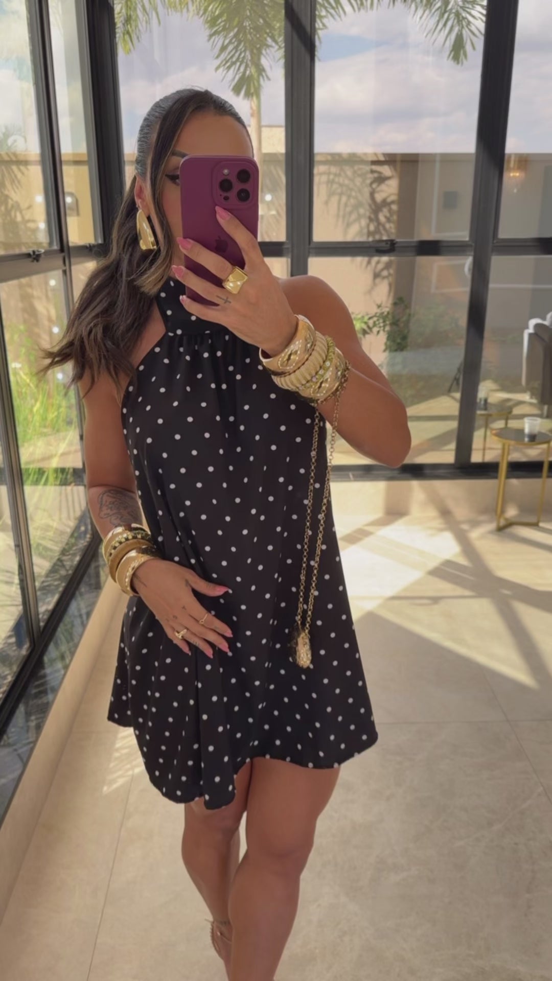 Vestido Poá